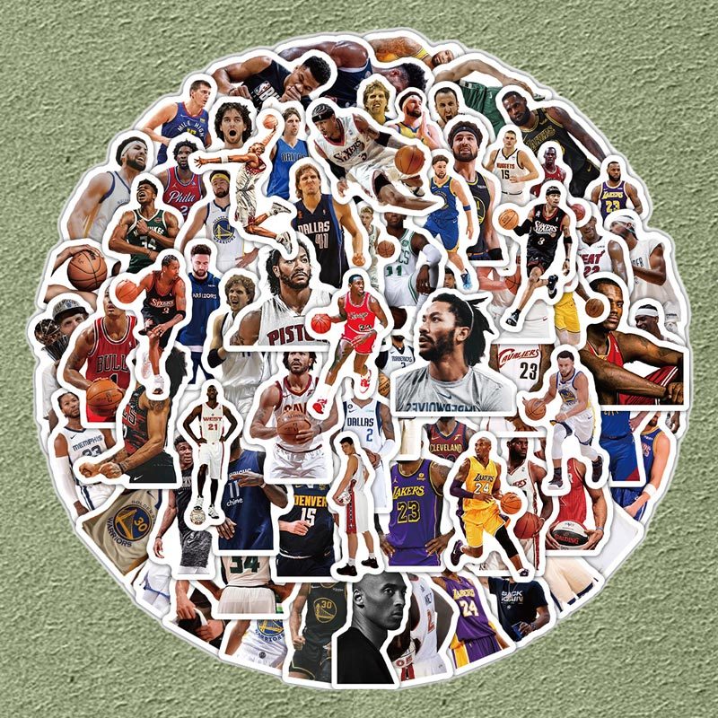 103 ชิ้นผสมกีฬา NBA Superstar สติกเกอร์ James Curry Harden ผู้เล่นบาสเกตบอลสติกเกอร์กันน้ํา