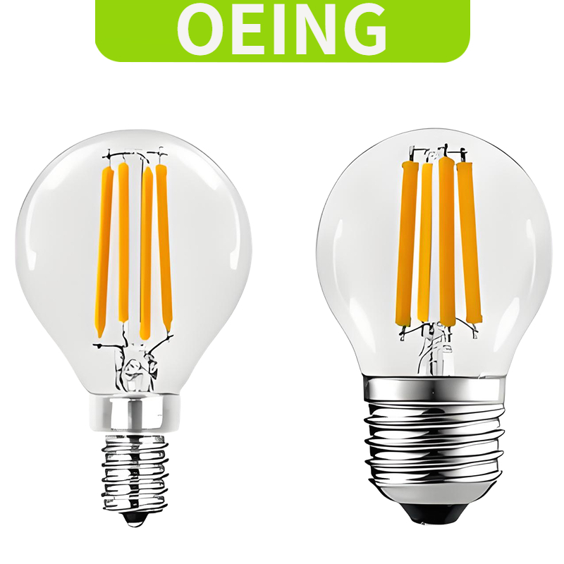 OEING หลอดไฟ LED 6W 4W 2W G45 Ping Pong LED Edison Filament หลอดไฟ E14 / E27 Warmwhite 3000k/ Coolwhite 6000k