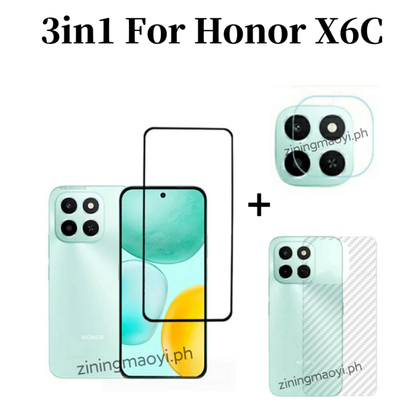 [สต๊อกพร้อม] ฟิล์มกระจกนิรภัย 3in1 Honor X6C สําหรับ Honor X7C X8C X6B X7B X8B ฟิล์มความเป็นส่วนตัวแ