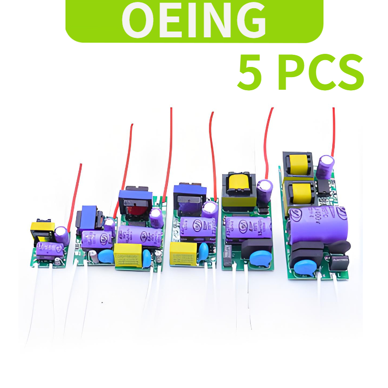 OEING 5pcs Led Bare Board ไดรฟ์ Power Ballast Transformer 4-12w 8-18w 8-24w 24-36w 36-50w 60-100w 100-150w DIY โคมไฟไดร์เวอร์โคมไฟบํารุงรักษาทนทานประหยัดพลังงานป้องกันการระเบิด
