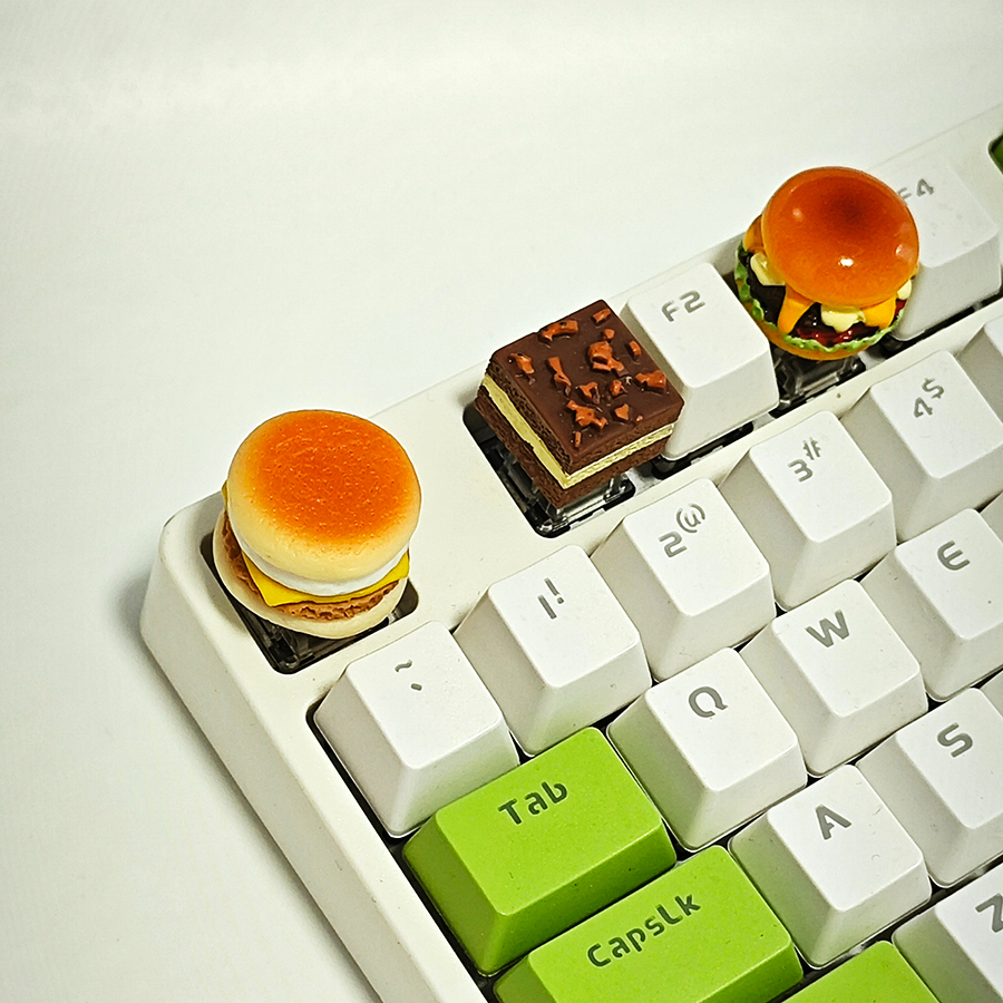 มาใหม่Cute อาหาร Keycaps สําหรับ Cross Axis Mechanical Keyboard บุคลิกภาพ 3D Key Cap