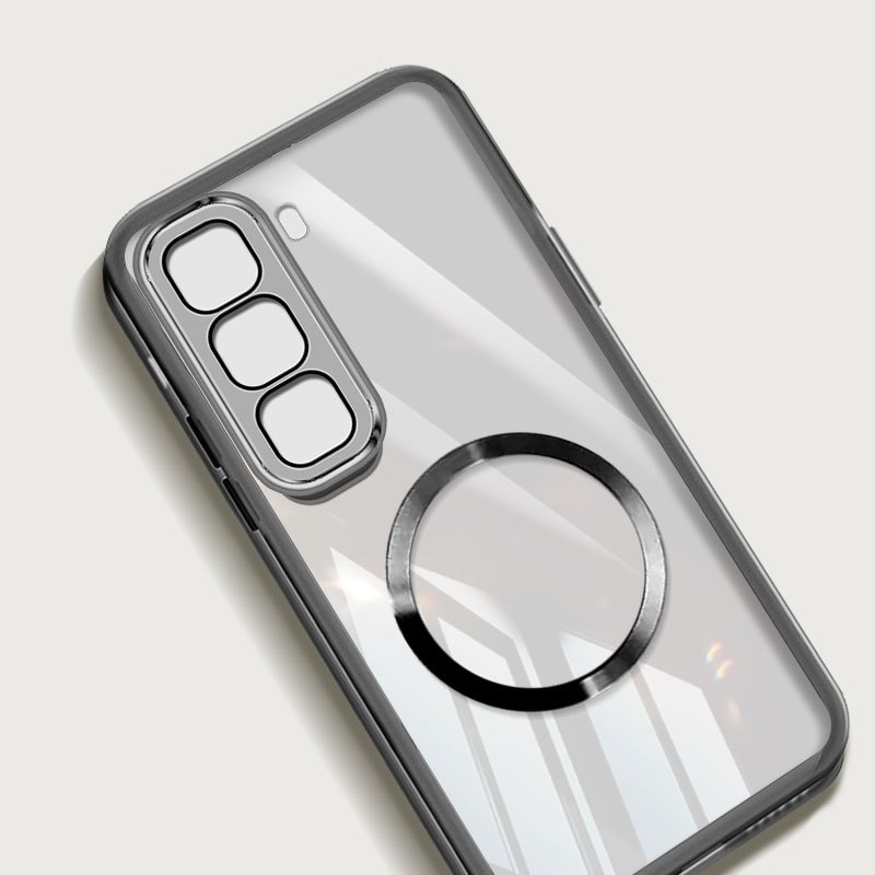 YBD Magnetic ดึงดูดสําหรับ infinix Hot 60i Hot 60 Pro+ Hot 50 Pro+ ITEL Power 70 X6726 X6728 X6728B X6885 X6880 Matte ใหม่รุ่นเลนส์ป้องกันโปร่งใสเชลล์