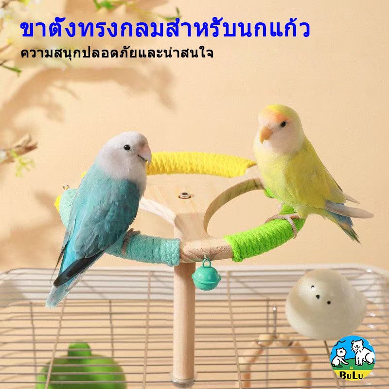 ที่เกาะนกแก้วหมุนได้ – ไม้ธรรมชาติ ลับจะงอยปากและกรงเล็บ ช่วยให้นกไม่เบื่อ | BULU