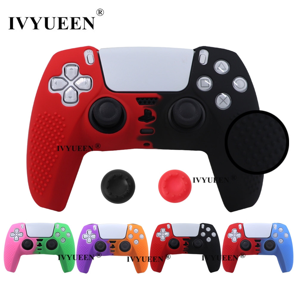 IVYUEEN Anti-Slip ป้องกันผิวสําหรับ PlayStation 5 PS5 Edge DualSense Controller ยางนุ่มซิลิโคนกรณี Grip Cover