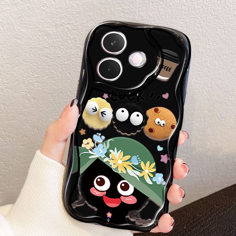 YBD สาวสไตล์เคสโทรศัพท์สําหรับ OPPO A5X A5 Pro A5i Pro A3X 5G A58 A59 2025 ถ่านหินบิสกิตสาวน่ารักตุ๊