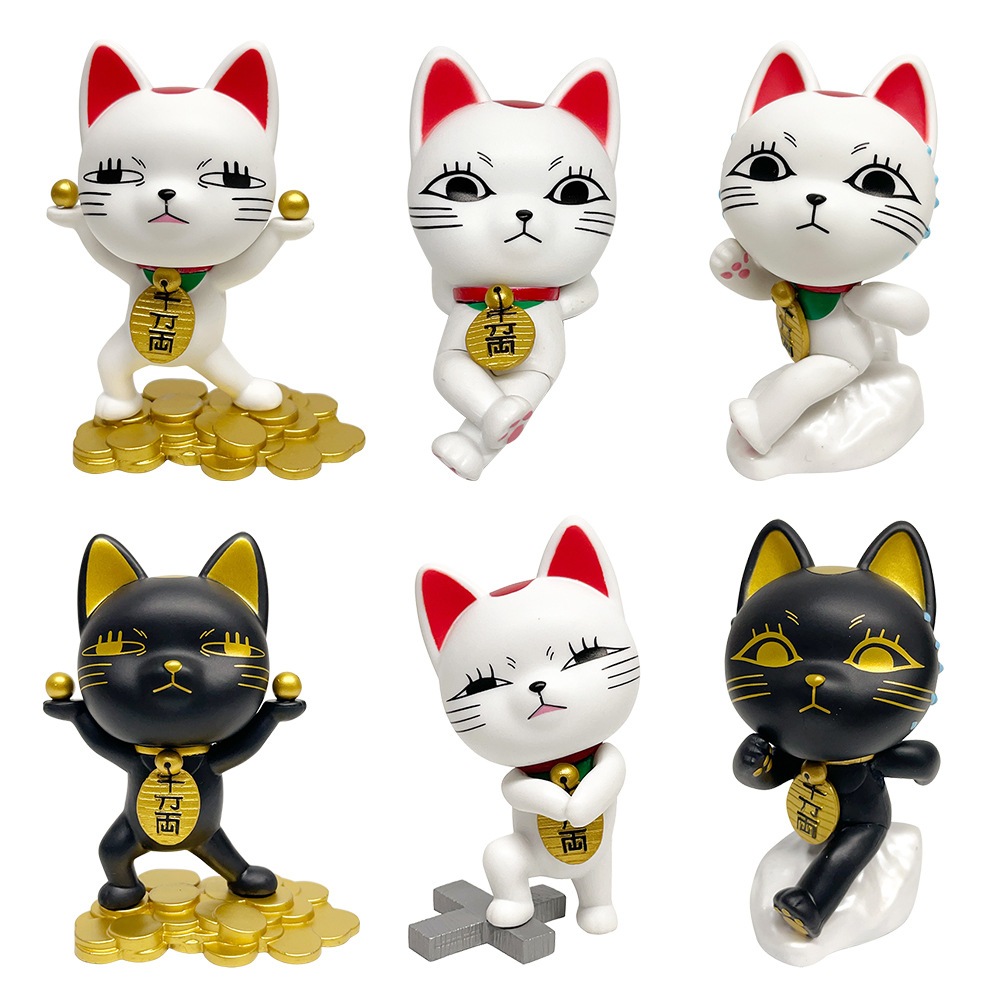 6 ชิ้น/เซ็ต 7-11 ซม.ญี่ปุ่น Dan Da Dan อะนิเมะรูป Turbo Granny Lucky Cat รุ่น Q PVC Action Figures ห้องคอลเลกชันตกแต่งตุ๊กตาของเล่น