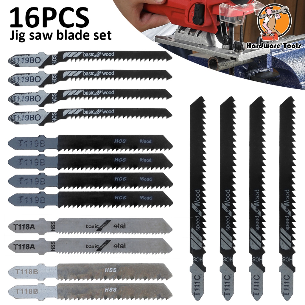 ชุดใบมีดจิ๊กซอว์ Down Cut Worktop Wood Cutting T Shank HCS / HSS DIY Tools
