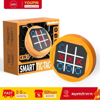 Shenmaster สมาร์ท Tic-Tac-Toe 4-in-1 กล่องเกมปัญญาสําหรับเด็กของเล่นครอบครัวเกมกระดานการฝึกอบรมหน่วยความจําและโฟกัส