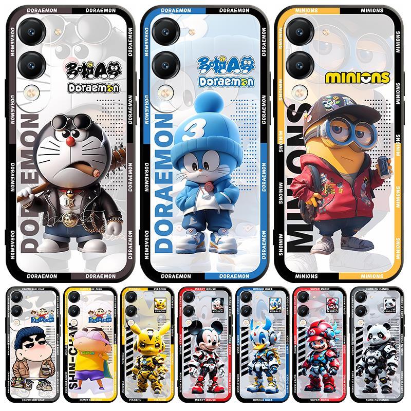 เคสสําหรับ VIVO Y04 Y04S Y29S Y29T 4G 5G โดราเอมอนปกอ่อนมุมขวา