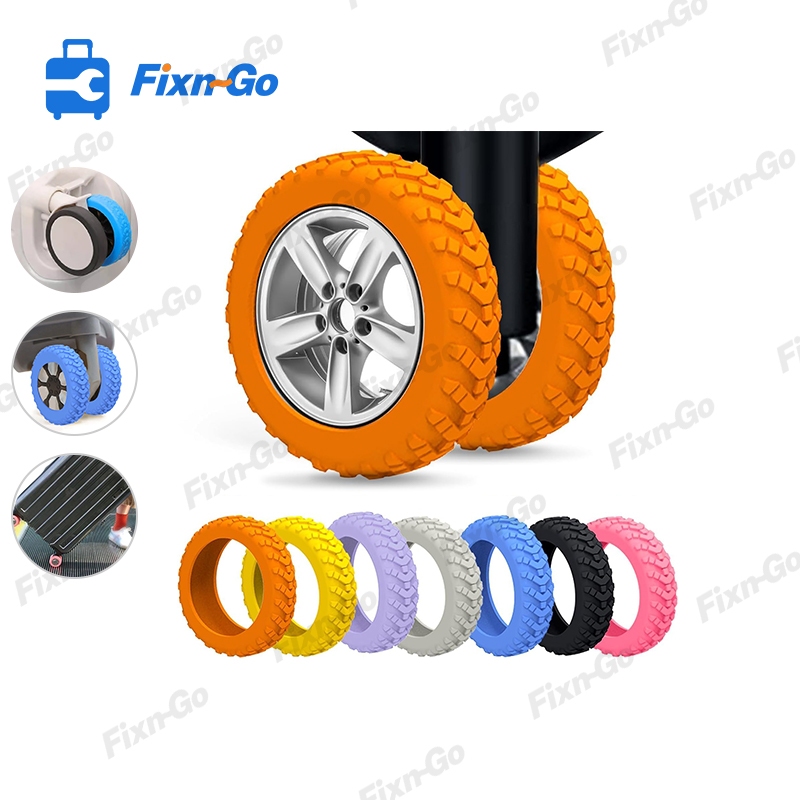 ฝาครอบป้องกันล้อกระเป๋าเดินทางซิลิโคน ลดเสียงรบกวน อุปกรณ์เสริมกระเป๋าเดินทาง เหมาะสําหรับกระเป๋าเดินทางส่วนใหญ่