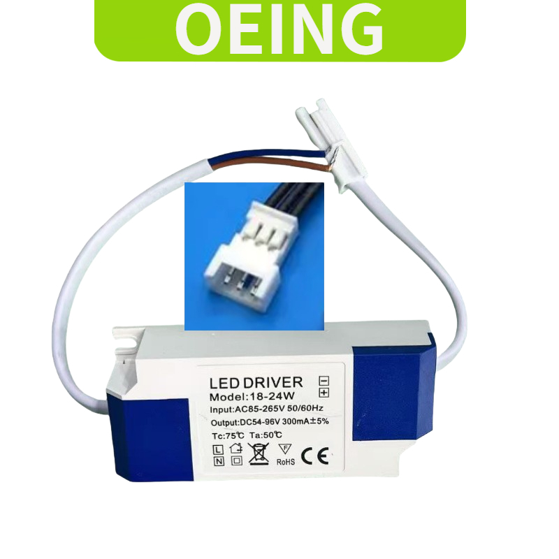 OEING แหล่งจ่ายไฟไดร์เวอร์ LED, การแยก, แรงดันไฟฟ้ากว้าง, แหล่งจ่ายไฟลดแสง, ไดรเวอร์ภายนอกกระแสไฟคงที่สีคู่, สามพิน, 3-5W, 4-7W, 8-12W, 8-24W, 12-18W, 18-24W, 18-24W, 18-24W,