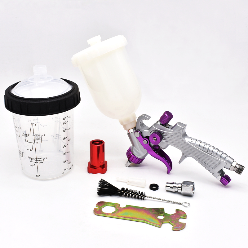 MINI Spray Gun Aurita H-891 HVLP 0.8mm Professional Airbrush พร้อม 400cc No-clean Tank Paint Spray G