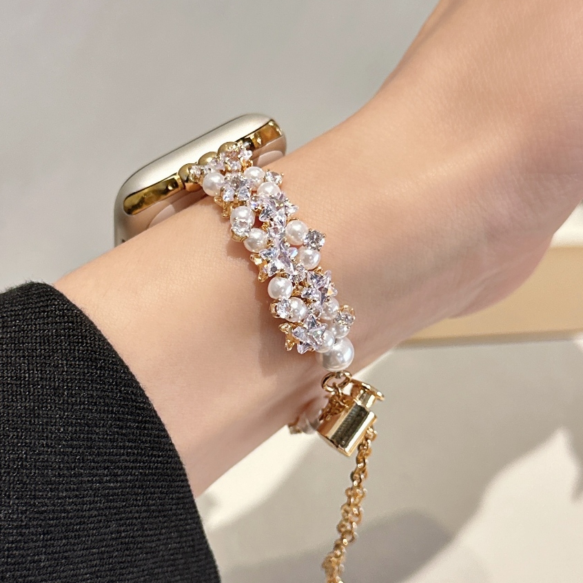 สายลูกปัดโซ่ดาวสําหรับ Apple Watch Ultra 46/44/40/49/45/41/42/38/45mm iwatch Series Ultra/10/9/8/7/6/5/4/3/2/1/SE