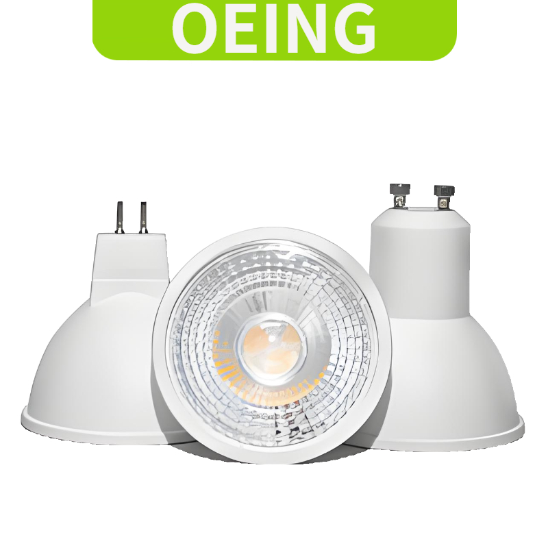 OEING โคมไฟ LED ถ้วย 220V Spotlight หลอดไฟ Cob Home 9W GU10 MR16 สูง CRI ความสว่างสูง 38 มุม 120 มุม 3000K 4000K 6000K แสงสีขาว Warm Light แสงธรรมชาติ