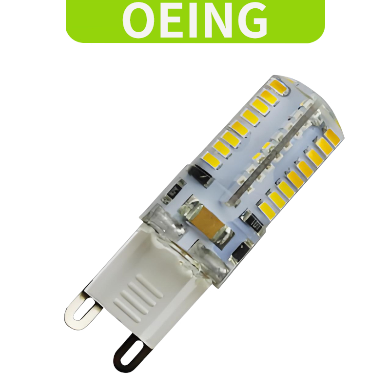 OEING ไม่มีริบหรี่ LED ลูกปัดซิลิโคนหลอดไฟ G9 5W 220V 3014 64 ลูกปัดปลั๊กแรงดันสูงสีขาวอบอุ่น True White