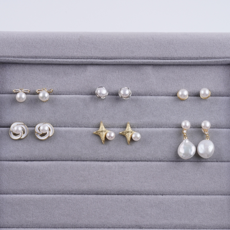 ต่างหูมุกน้ำจืดธรรมชาติสำหรับผู้หญิง ราคาขายส่ง