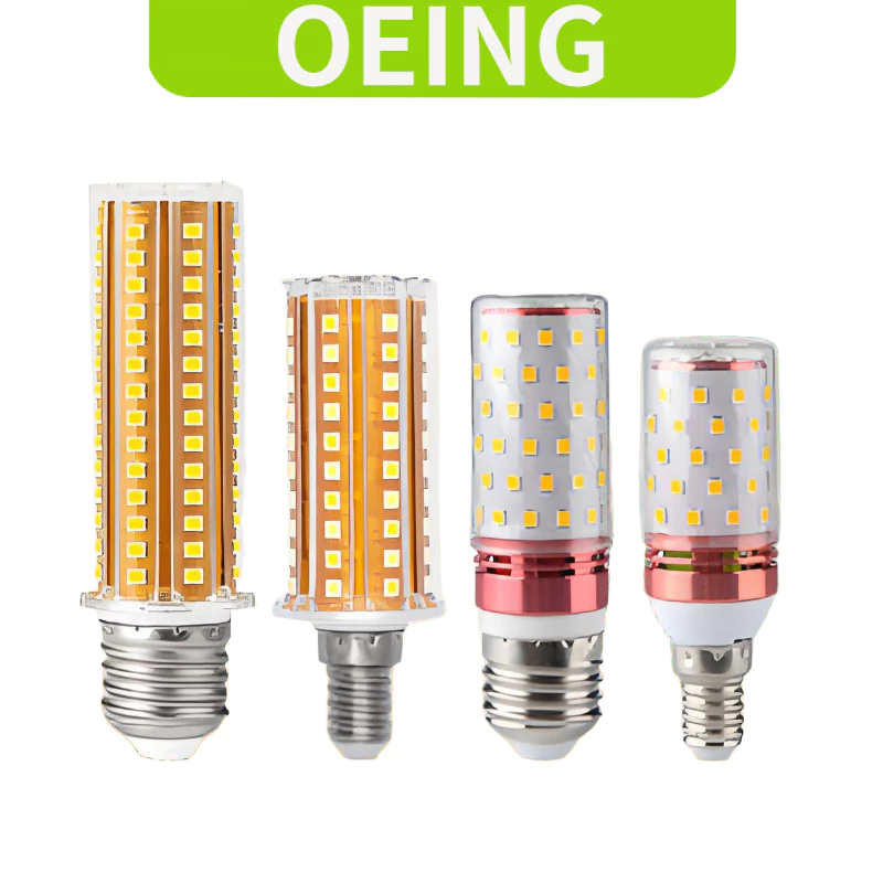 OEING หลอดไฟข้าวโพด LED, E27, E14, ความสว่างสูง, ใช้ในบ้าน, ประหยัดพลังงาน 12W, 16W, 20W, 24W, แสงสีขาว, แสงวอร์ม, แสงเป็นกลาง, ไฟสามสี, 220V