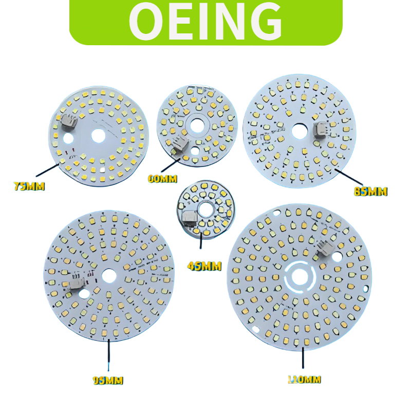 OEING สามสีของกระดานไฟ LED, ชิปโคมไฟขนานรอบสามบรรทัดลมนอร์ดิกโคมระย้าเปลี่ยนแหล่งกําเนิดแสง, แพทช์วงกลมสามสี, 2W, 4W, 6W, 8W, 10W,