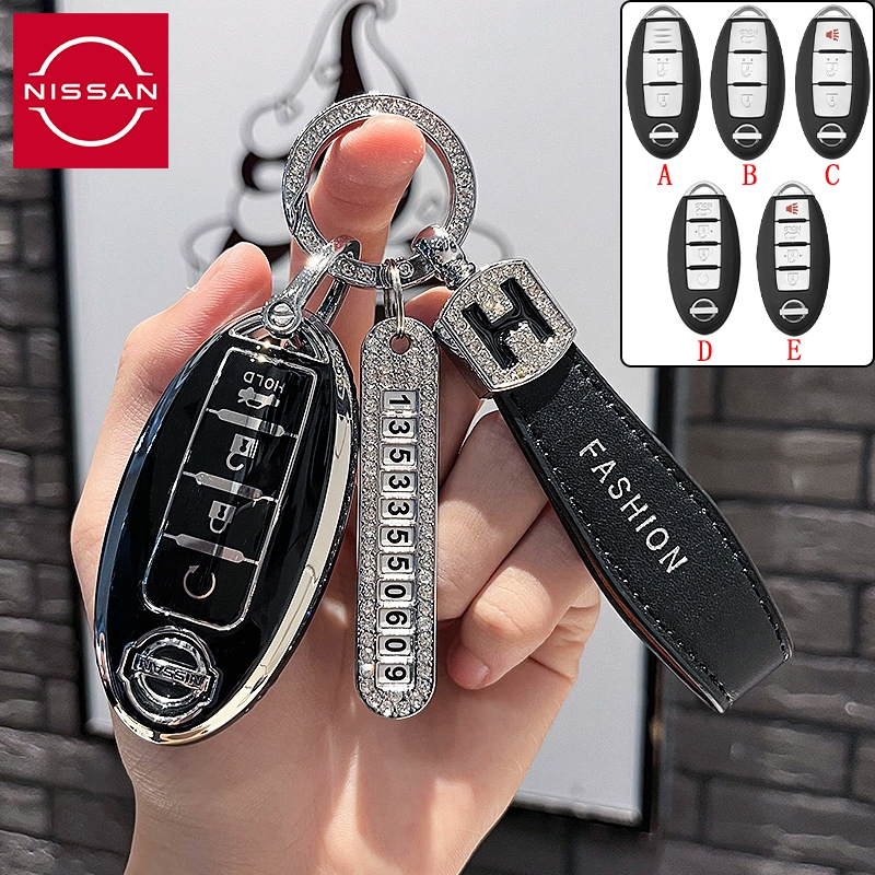 Nissan Key สําหรับ Nissan navara/note/juke/almera/kicks/march/cube/teana/tiida/np300/pulsar/lavina/micra/murano/alsissa/x ฝาครอบกุญแจรีโมทรถยนต์