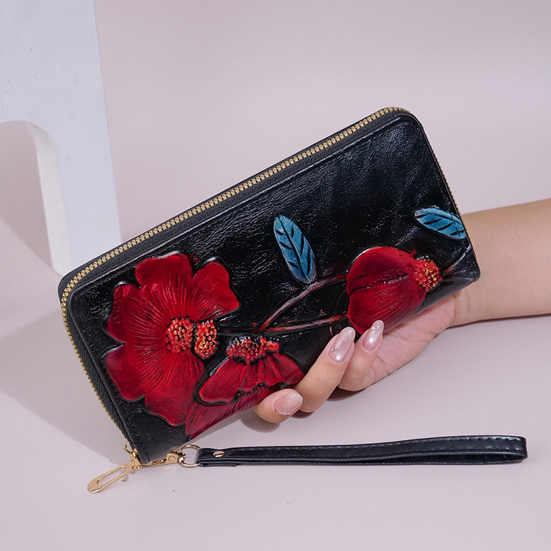 กระเป๋าสตางค์สุภาพสตรี 2025 รูปแบบใหม่ พิมพ์สไตล์เกาหลี ดีไซน์เรียบง่าย ความจุขนาดใหญ่ มัลติฟังก์ชัน