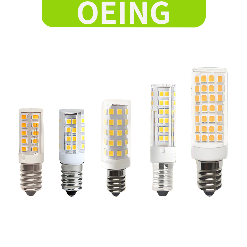 OEING ไฟตู้เย็นหลอดไฟ LED E14 แสงสีขาวนวล ไฟสามโทน เครื่องดูดควันข้างเตียง เตาอบแหล่งกําเนิดแสงจักรเย็บผ้า 3W, 5W, 6W, 7W, 9W, 110V, 220V