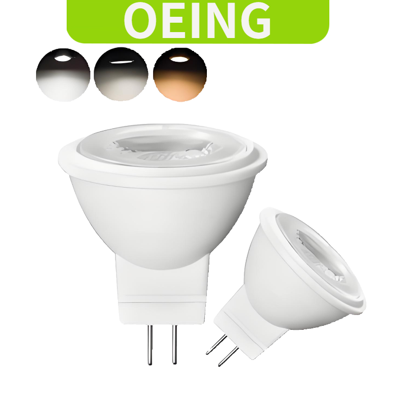 OEING หรี่แสงได้ MR11 หลอดไฟ LED 3W AC/DC12V-24 110V 220V แสงอบอุ่น/สีขาว/เป็นกลางประหยัดพลังงานทนทาน Spotlight หลอดไฟ