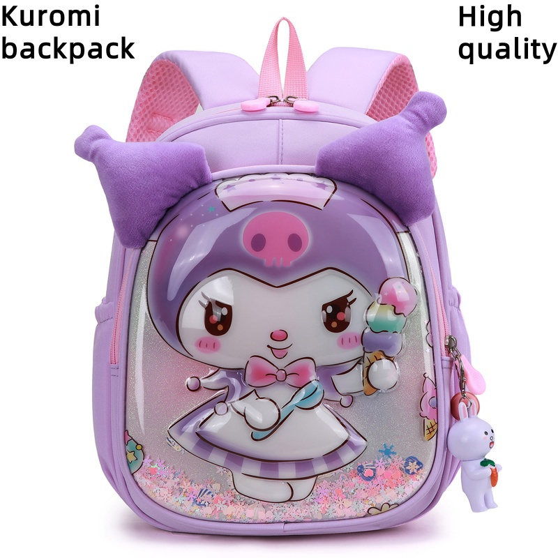 กระเป๋าเป้ Kuromi สไตล์น่ารัก สำหรับเด็กและเยาวชน ทนน้ำได้ดี