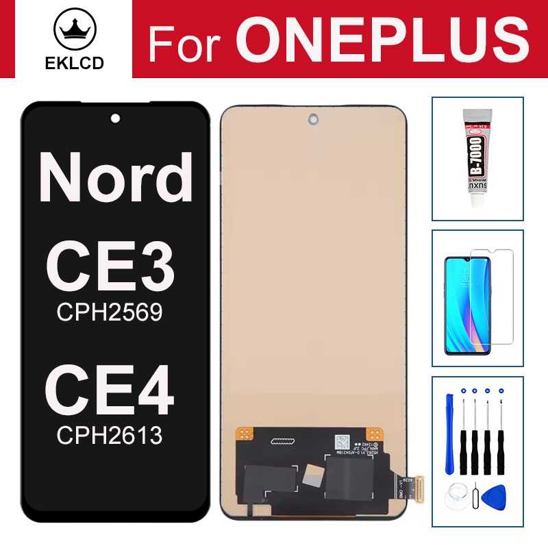 6.7 "LCD สําหรับ OnePlus Nord CE3 CE4 CPH2569 CPH2613 จอแสดงผล Touch Screen Digitizer Assembly Repla
