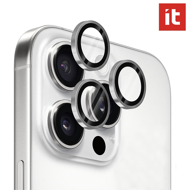 IT สําหรับ iPhone 17 Air 16 15 14 13 12 11 Pro Max ตัวป้องกันเลนส์กล้อง, ฟิล์มกระจกนิรภัย 9H, ฝาครอบป้องกันเลนส์อลูมิเนียม