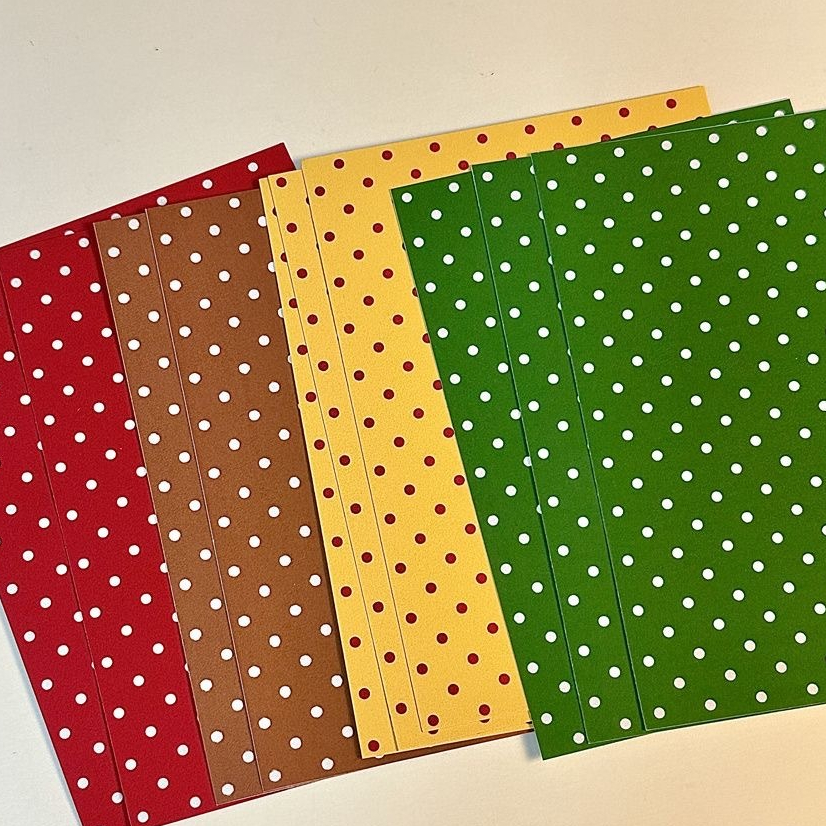 10 แผ่น Retro Polka Dot การ์ดสองด้าน Showa พื้นหลังการ์ดบรรจุการ์ดกลับ m5 คู่มือวัสดุ DIY หน้าด้านใน - รูปที่ 5