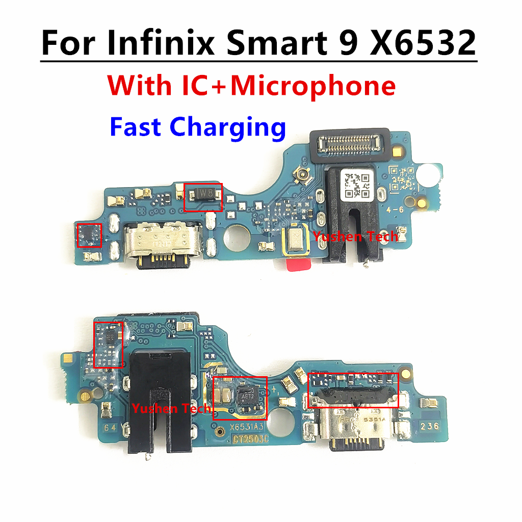 แพรตูดชาร์จ（USB Charging board Charging Port Flex Cable ) For Infinix smart 9 X6532