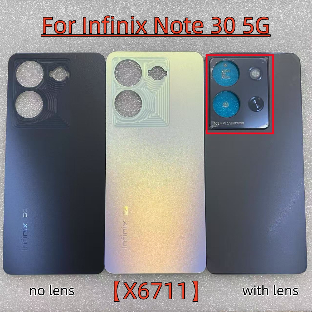 สําหรับ Infinix Note 30 5G X6711 ฝาหลังแบตเตอรี่ด้านหลังเปลี่ยนประตูด้านหลัง