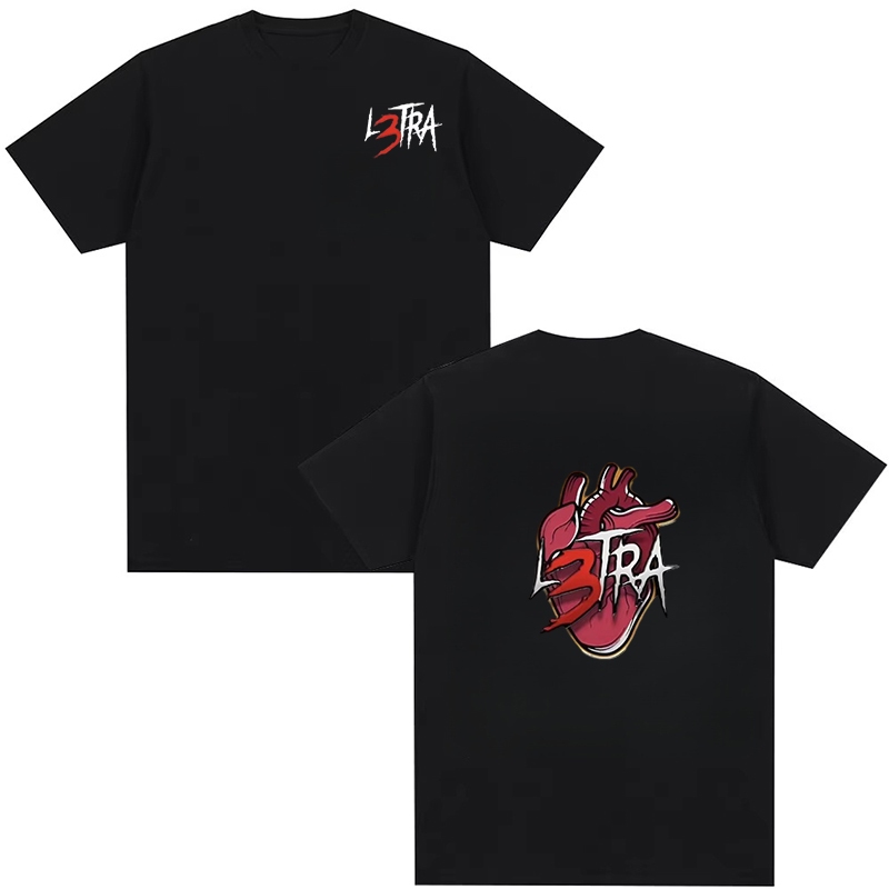 เสื้อยืดผ้าฝ้ายแฟชั่นผู้ชาย Retro Street Style จากนักร้อง Luar La L อัลบั้ม L3TRA Mark