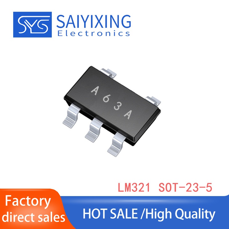 50PCS LM321 LM321MFX/NOPB A63A SOT-23-5 การใช้พลังงานต่ําเครื่องขยายเสียงการทํางานช่องเดียว