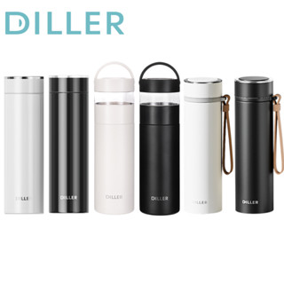 Diller เซรามิคเคลือบเรียงราย Vaccum Thermos ขวดดื่มกรองชา 35…