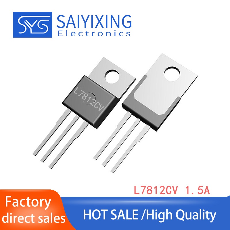 20PCS L7812 Current 1.5A L7812CV 7812 TO-220 ปลั๊กตรงเครื่องปรับแรงดันไฟฟ้าสามปลาย