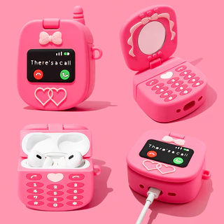 (AirPods Pro3) เคสกระจกสําหรับ AirPods4/4ANC/1/2/3/Pro/Pro2/Pro3 เคสซิลิโคนอ่อนนุ่มพร้อมคาราบิเนอร์