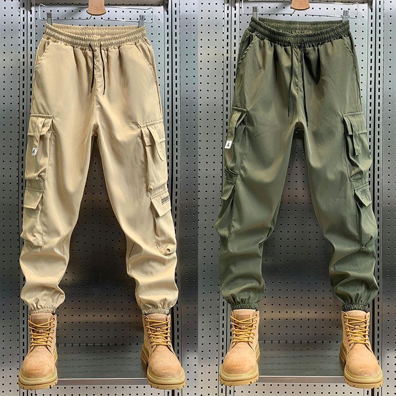 กางเกงทำงานผู้ชาย มีหลายกระเป๋า สไตล์อเมริกันเรโทร ขนาด M-4XL มีหลายสีที่กำลัง