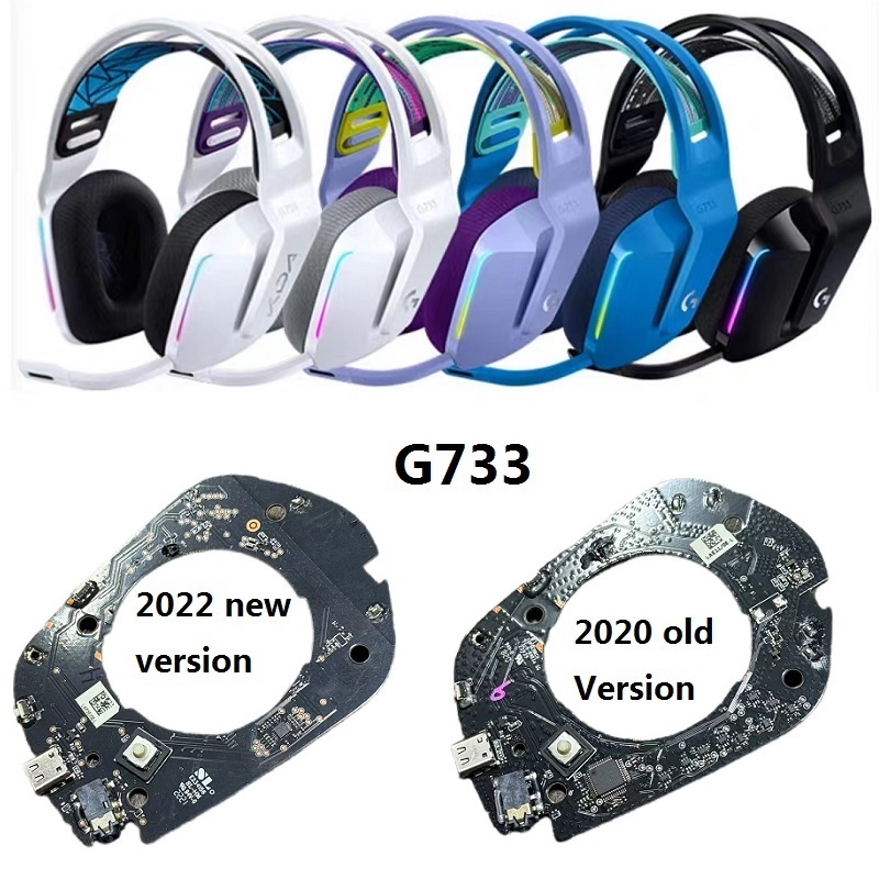 อะไหล่ PCB ดั้งเดิมสําหรับหูฟังเกม Logitech G733 เปลี่ยนเมนบอร์ดบอร์ดชาร์จอะไหล่ซ่อม