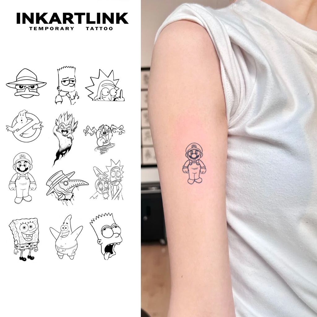 สติ๊กเกอร์ลายสักMagic Tattoo แบบ.Minimum Water Resistant สติ๊กเกอร์ลายสักทนน้ำและติดทนนาน DNY-07