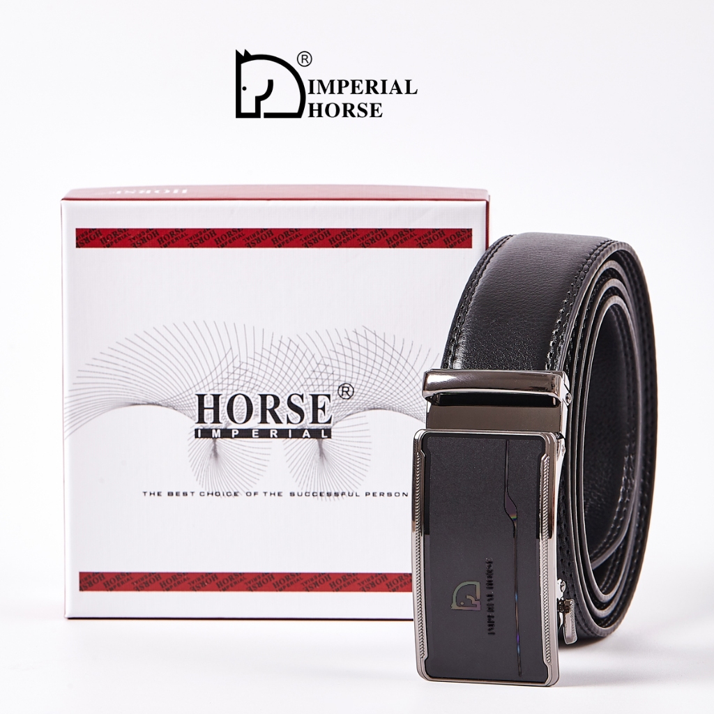 Imperial Horse BL826 เข็มขัดหนังผู้ชายอัตโนมัติพร้อมกล่องของขวัญ