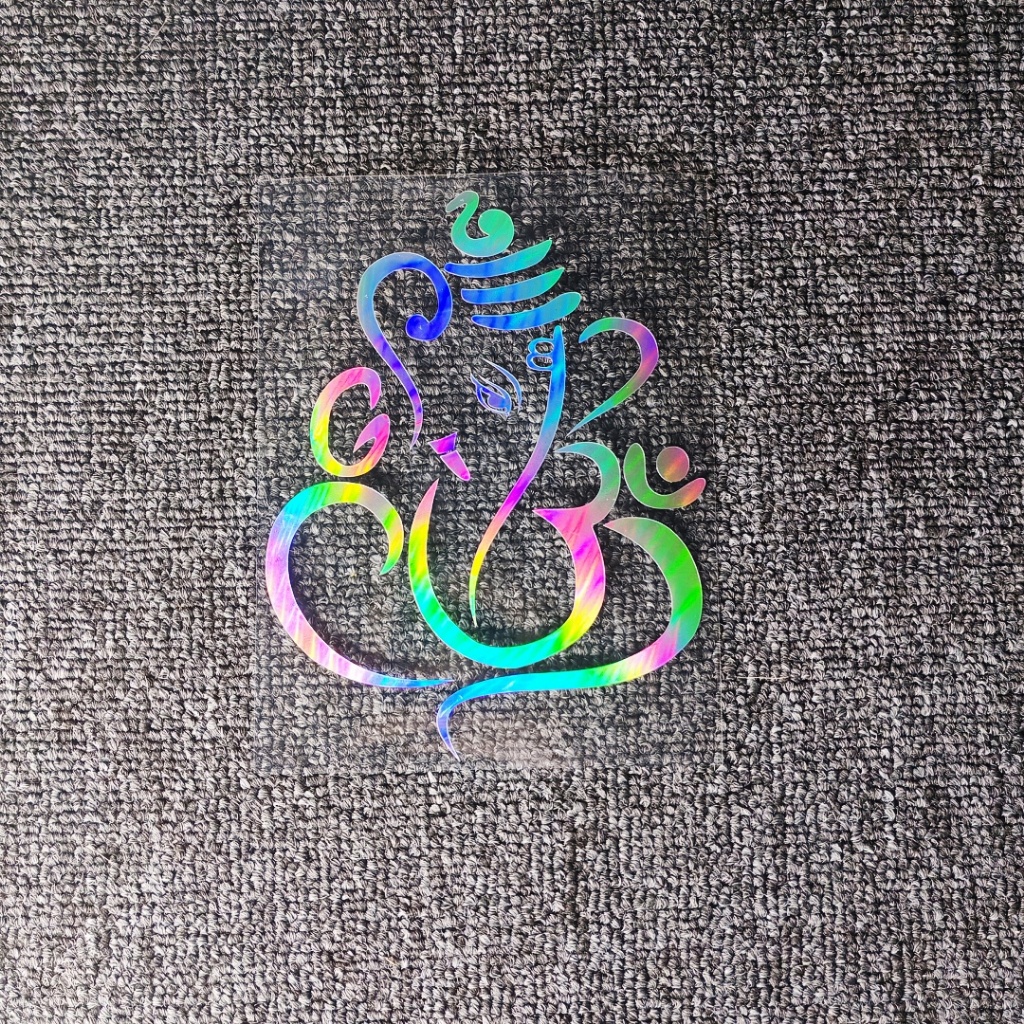 สติ๊กเกอร์ติดรถ อินเดียลอร์ดพระพิฆเนศ Ganapati สติ๊กเกอร์สะท้อนแสงสําหรับฝาถังน้ํามันหน้าต่างรถจักรยานยนต์