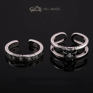 แหวนปรับระดับได้ Mystic Cross✨ ชุบเงินไทย | สตรีท Unisex วินเทจ HMR81
