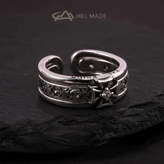 แหวนปรับระดับได้ Mystic Cross✨ ชุบเงินไทย | สตรีท Unisex วินเทจ HMR81