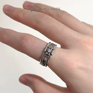 แหวนปรับระดับได้ Mystic Cross✨ ชุบเงินไทย | สตรีท Unisex วินเทจ HMR81