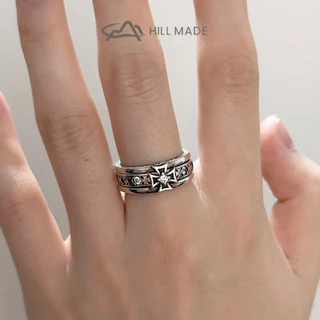 แหวนปรับระดับได้ Mystic Cross✨ ชุบเงินไทย | สตรีท Unisex วินเทจ HMR81
