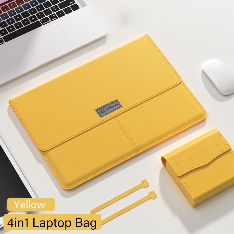 4 in 1 กระเป๋าใส่แล็ปท็อป หนัง PU นิ่ม ขนาด 11 12 13 14 15 16 นิ้ว สําหรับ Macbook pro air 13 นิ้ว – โปรปัง