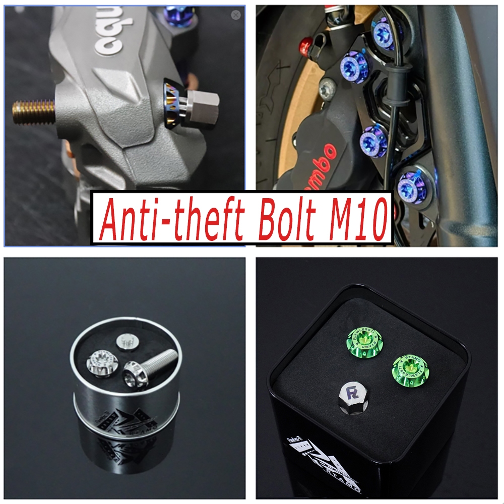 FLAWLESSTI M10x25-70 1.25 1.5 Pitch Gr5 ไทเทเนียม Anti-theft Bolt Brembo Radial Caliper Bolt Exhaut ท่อ Bolt สําหรับ Honda Forza 350 Yamaha Xmax 300