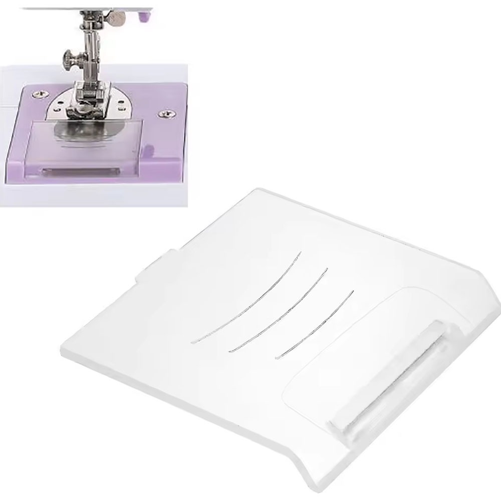 1 ชิ้น Clear Bobbin ฝาครอบแผ่นจักรเย็บผ้าสไลด์แผ่นสําหรับ Fanghua ยี่ห้อ 505 505A Home Mini จักรเย็บผ้า Accessorie