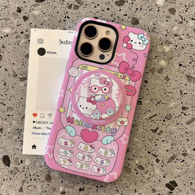 คีย์บอร์ดโทรศัพท์มือถือลายแมวสองในหนึ่งเดียวเคสห่อหุ้มเหมาะสําหรับ iPhone11 12pro 13promax 17pro 15p